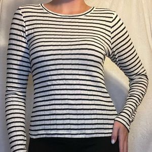 Black and white striped sweater